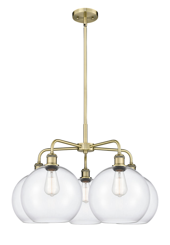 Innovations Lighting Athens 10" Chandelier Chandeliers Innovations Lighting Antique Brass Clear ; Glass Type: Clear 