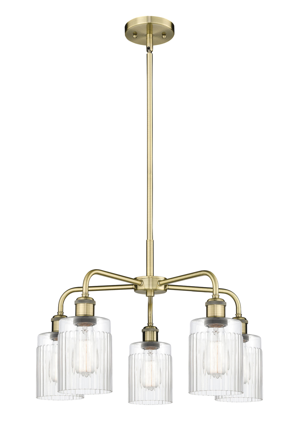 Innovations Lighting Hadley 5" Chandelier - Antique Brass