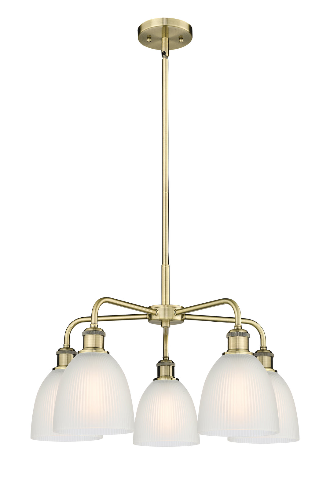 Innovations Lighting Castile 6" Chandelier - Antique Brass Chandeliers Innovations Lighting White ; Glass Type: White  