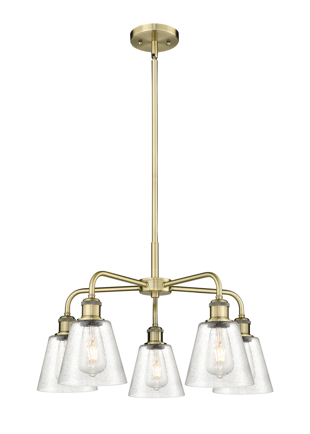 Innovations Lighting Caton 6" Chandelier - Antique Brass Chandeliers Innovations Lighting Frosted ; Glass Type: Frosted  