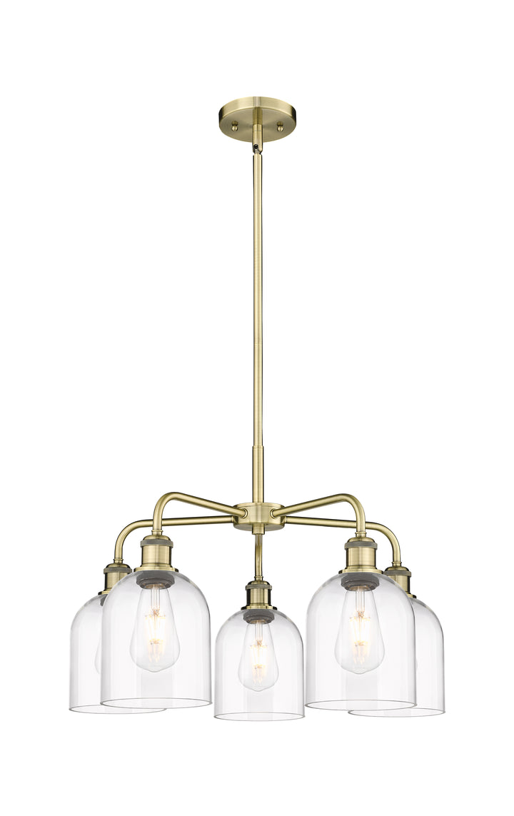 Innovations Lighting Bella 6" Chandelier Chandeliers Innovations Lighting Antique Brass Clear ; Glass Type: Clear 