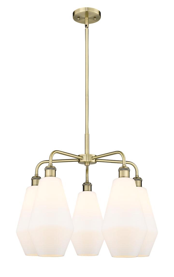 Innovations Lighting Cindyrella 7" Chandelier - Antique Brass Chandeliers Innovations Lighting Cased Matte White ; Glass Type: White  