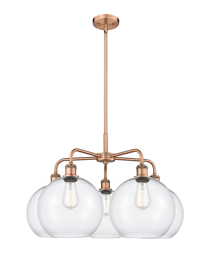 Innovations Lighting Athens 10" Chandelier Chandeliers Innovations Lighting Antique Copper Clear ; Glass Type: Clear 