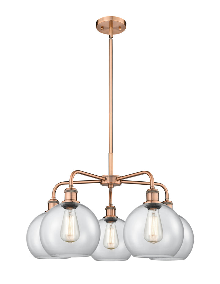 Innovations Lighting Athens 8" Chandelier Chandeliers Innovations Lighting Antique Copper Clear ; Glass Type: Clear 