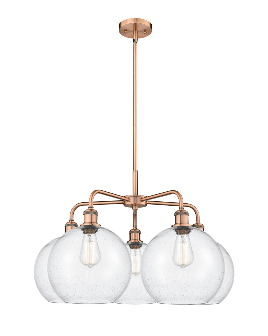 Innovations Lighting Athens 10" Chandelier Chandeliers Innovations Lighting Antique Copper Seedy ; Glass Type: Seeded 