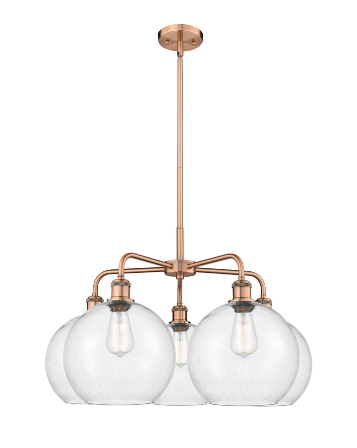 Innovations Lighting Athens 10" Chandelier Chandeliers Innovations Lighting Antique Copper Seedy ; Glass Type: Seeded 