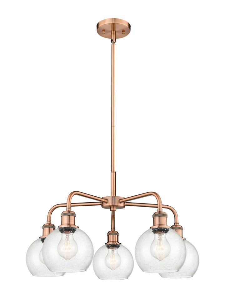 Innovations Lighting Athens 6" Chandelier Chandeliers Innovations Lighting Antique Copper Seedy ; Glass Type: Seeded 