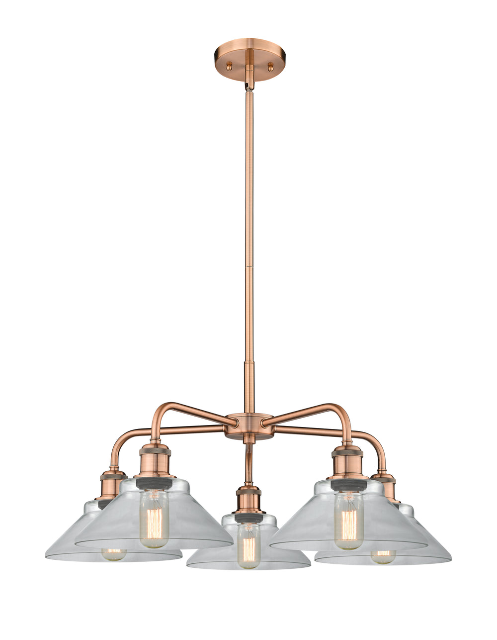 Innovations Lighting Orwell 9" Chandelier - Antique Copper