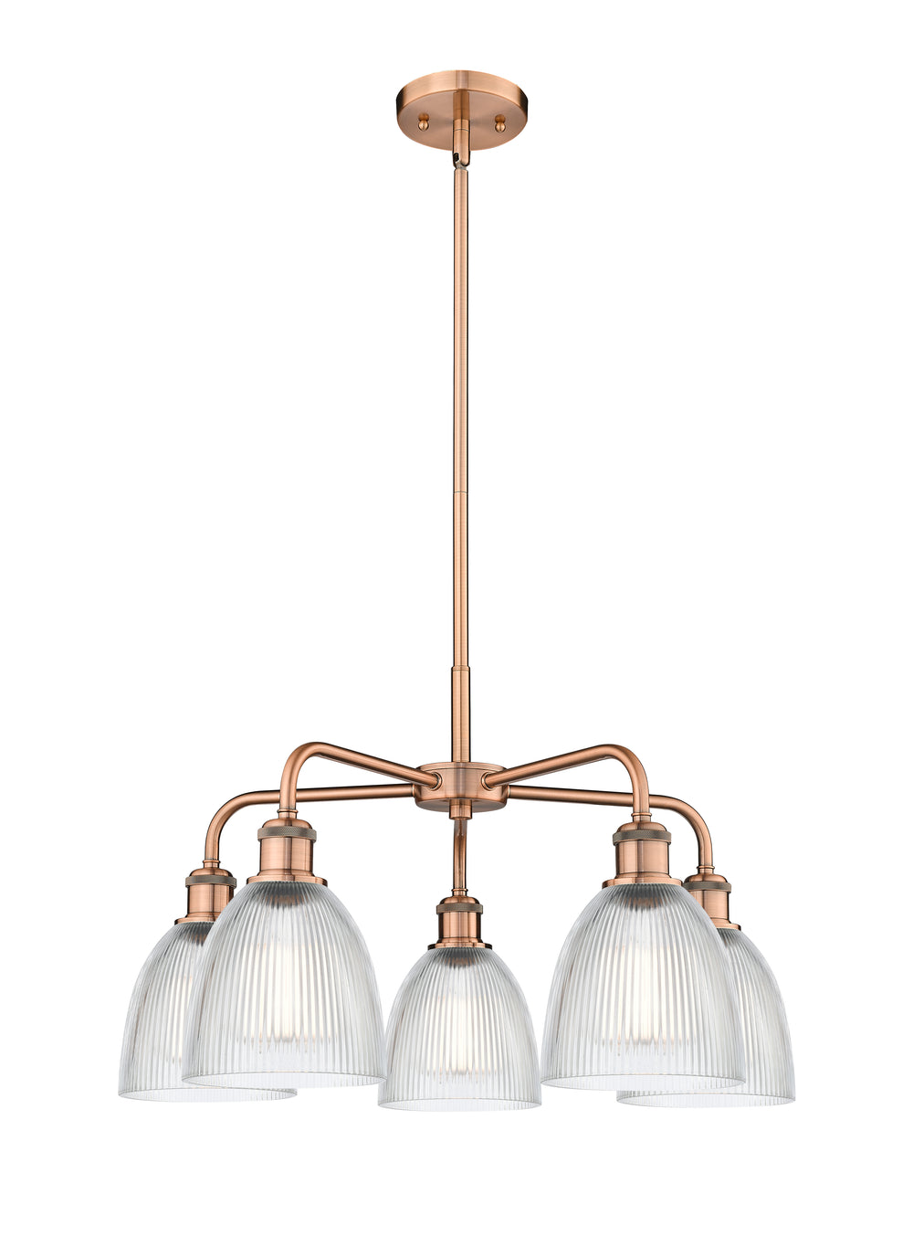 Innovations Lighting Castile 6" Chandelier - Antique Copper Chandeliers Innovations Lighting Clear ; Glass Type: Transparent  