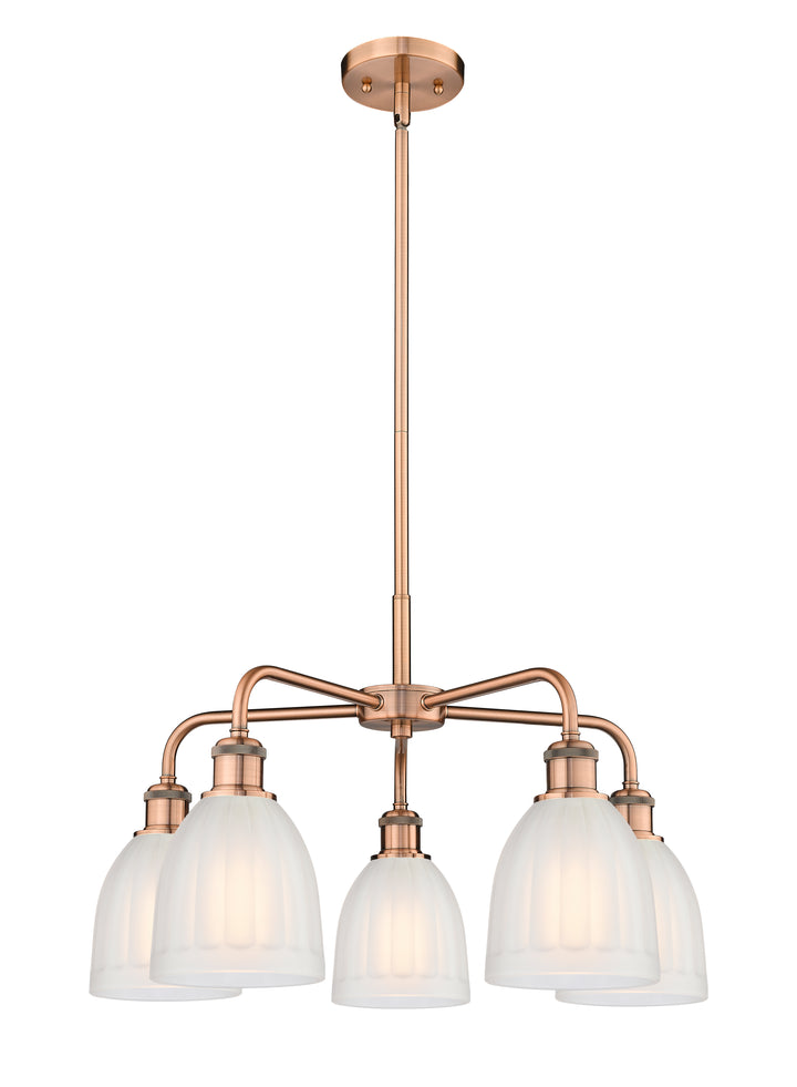 Innovations Lighting Brookfield 6" Chandelier Chandeliers Innovations Lighting Antique Copper White ; Glass Type: Frosted; Ribbed 