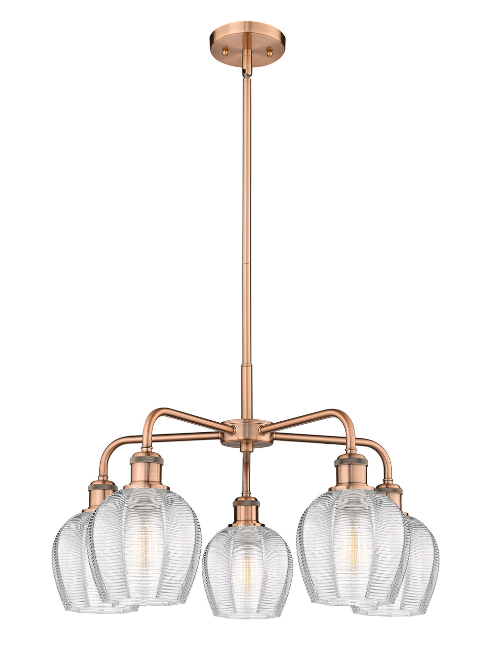 Innovations Lighting Norfolk 6" Chandelier - Antique Copper