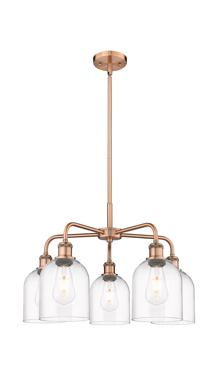 Innovations Lighting Bella 6" Chandelier Chandeliers Innovations Lighting Antique Copper Clear ; Glass Type: Clear 