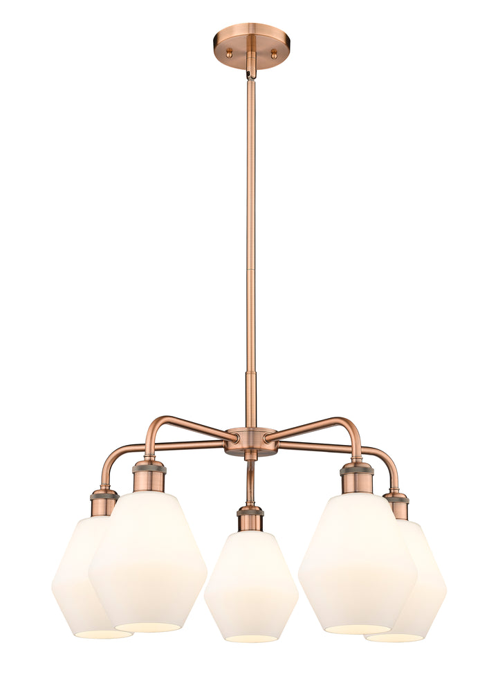 Innovations Lighting Cindyrella 6" Chandelier - Antique Copper Chandeliers Innovations Lighting Cased Matte White ; Glass Type: White  