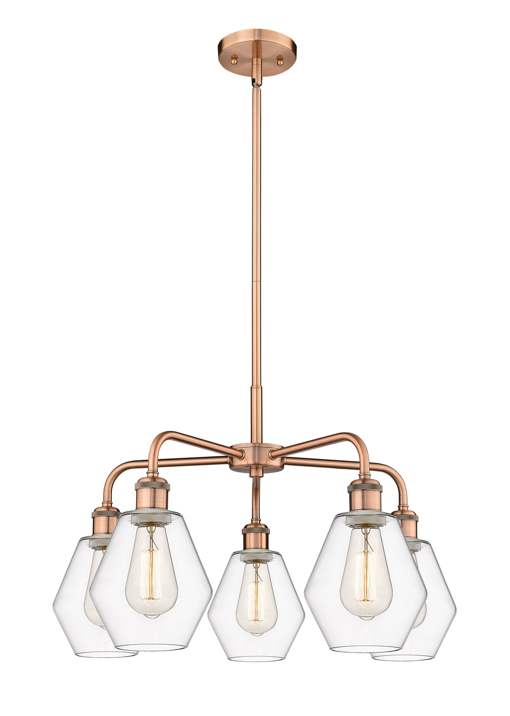 Innovations Lighting Cindyrella 6" Chandelier - Antique Copper Chandeliers Innovations Lighting Clear ; Glass Type: Clear  