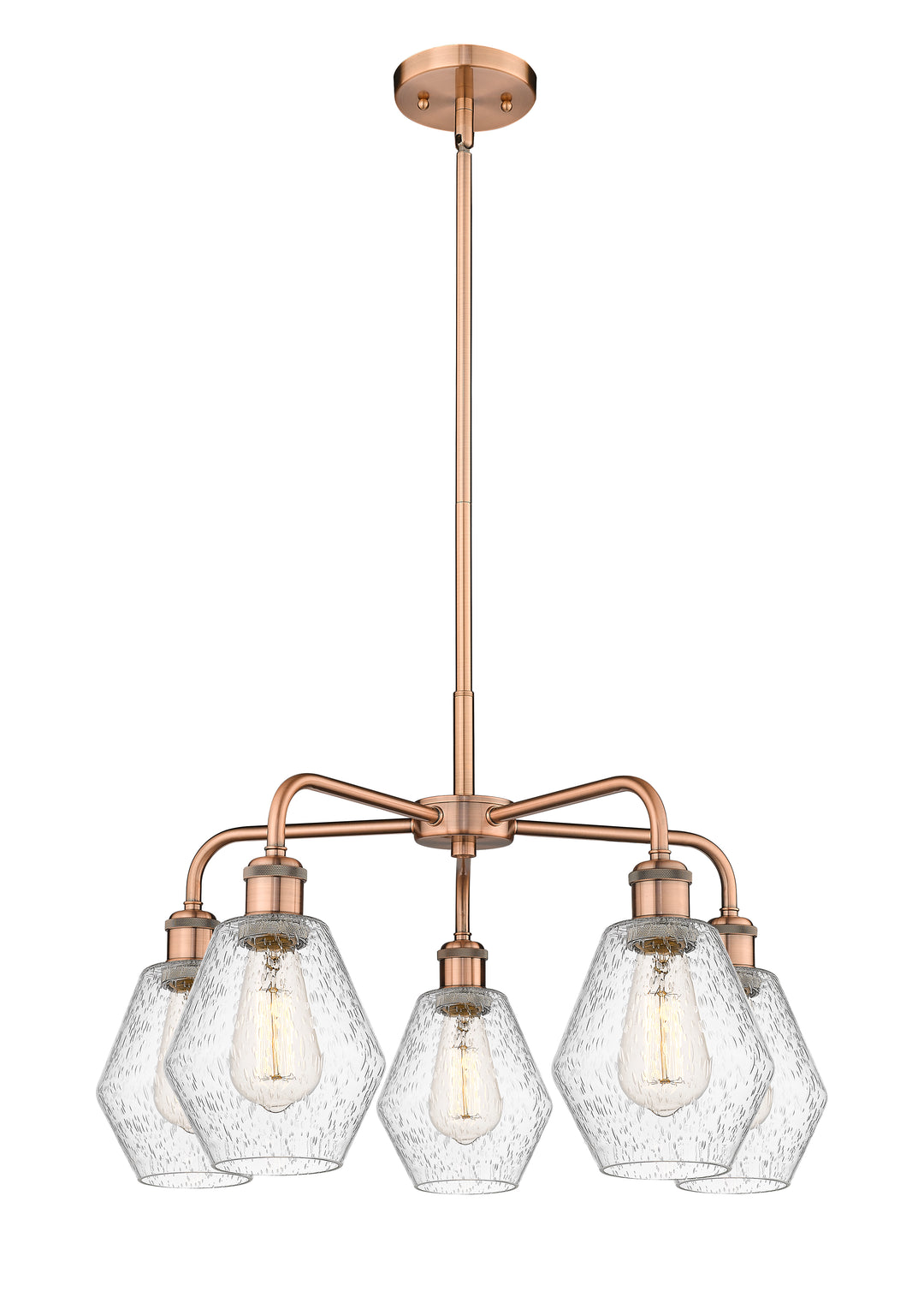 Innovations Lighting Cindyrella 6" Chandelier - Antique Copper Chandeliers Innovations Lighting Seedy ; Glass Type: Seeded  