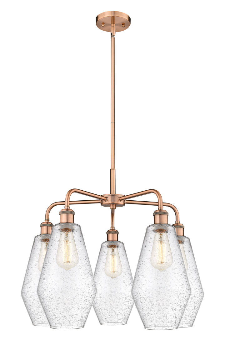 Innovations Lighting Cindyrella 7" Chandelier - Antique Copper Chandeliers Innovations Lighting Seedy ; Glass Type: Seeded  