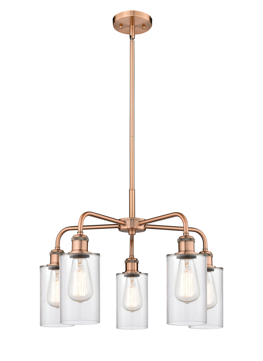 Innovations Lighting Clymer 4" Chandelier - Antique Copper