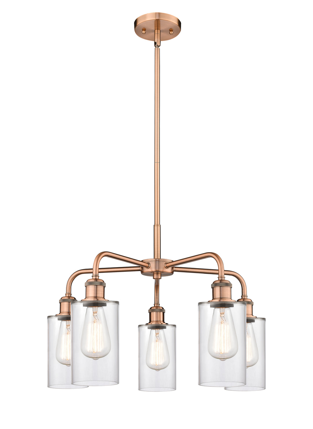 Innovations Lighting Clymer 4" Chandelier - Antique Copper