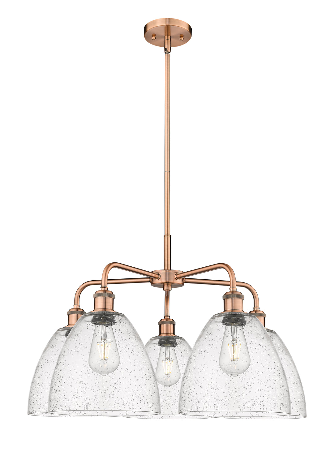 Innovations Lighting Bristol 9" Chandelier Chandeliers Innovations Lighting Antique Copper Seedy ; Glass Type: Seeded 