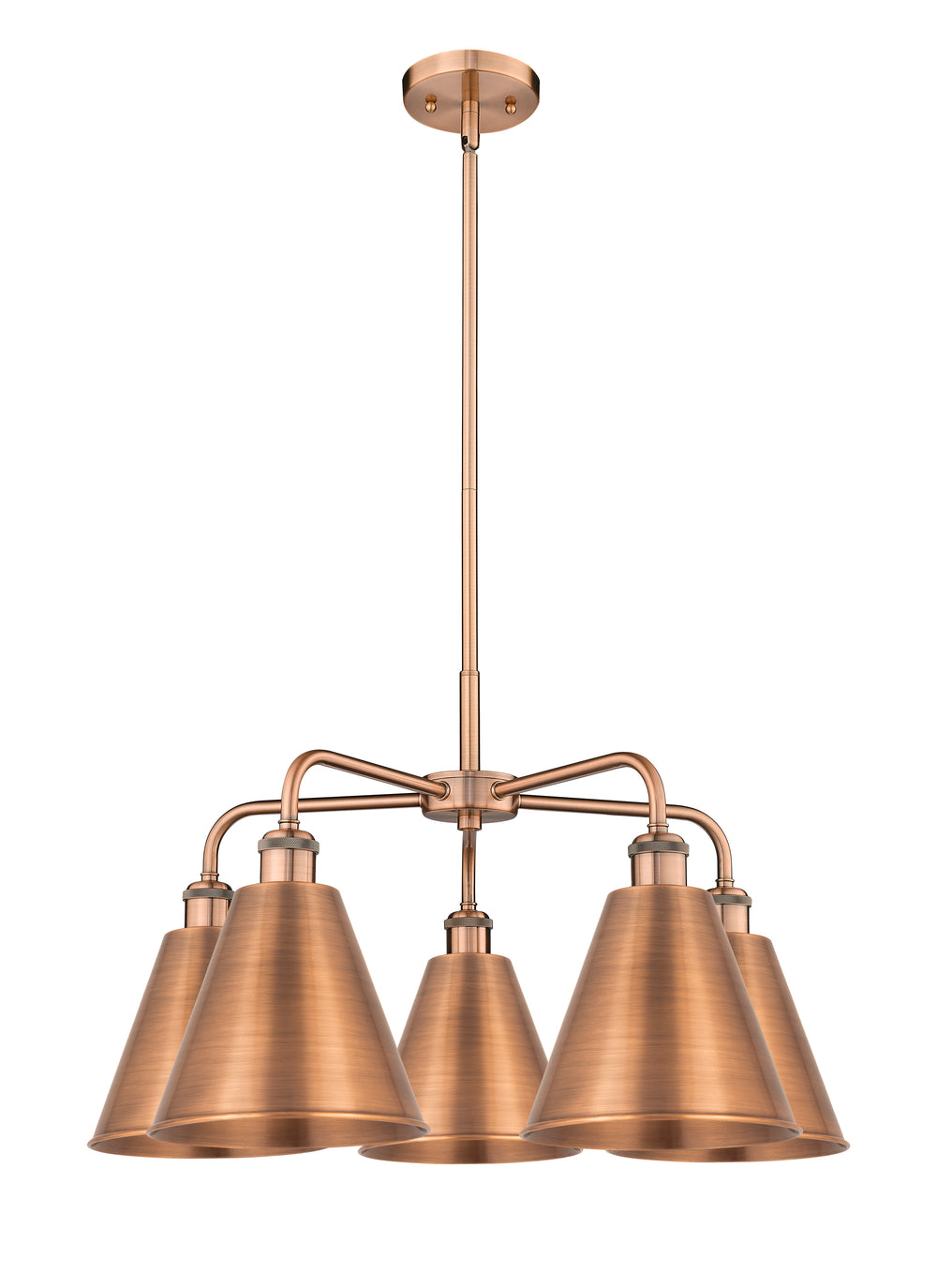 Innovations Lighting Berkshire Metal 8" Chandelier Chandeliers Innovations Lighting Antique Copper  