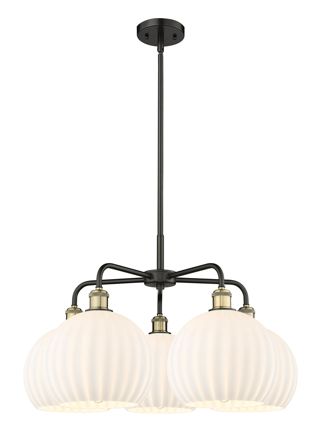 Innovations Lighting White Venetian 10" Chandelier - Black Antique Brass Chandeliers Innovations Lighting White Venetian ; Glass Type: White  