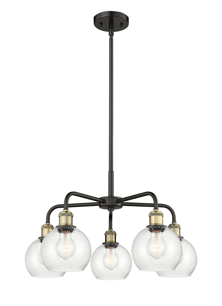 Innovations Lighting Athens 6" Chandelier Chandeliers Innovations Lighting Black Antique Brass Seedy ; Glass Type: Seeded 