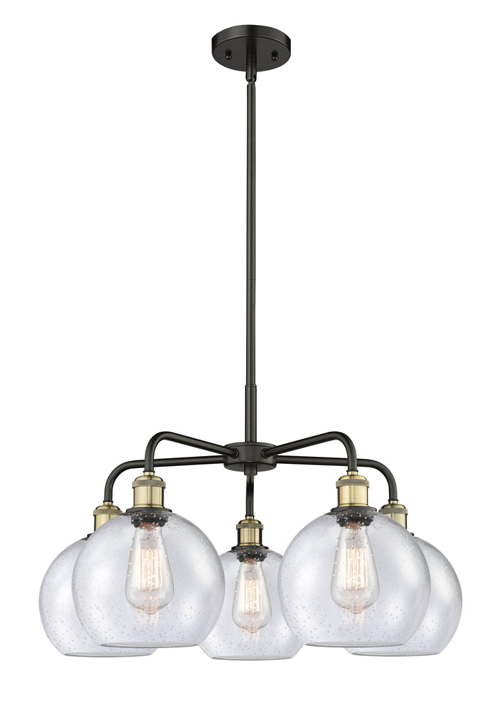 Innovations Lighting Athens 8" Chandelier Chandeliers Innovations Lighting Black Antique Brass Seedy ; Glass Type: Seeded 