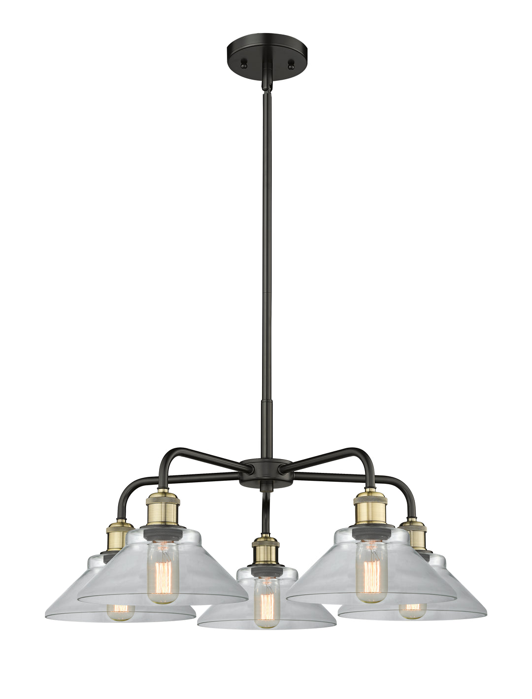 Innovations Lighting Orwell 9" Chandelier - Black Antique Brass