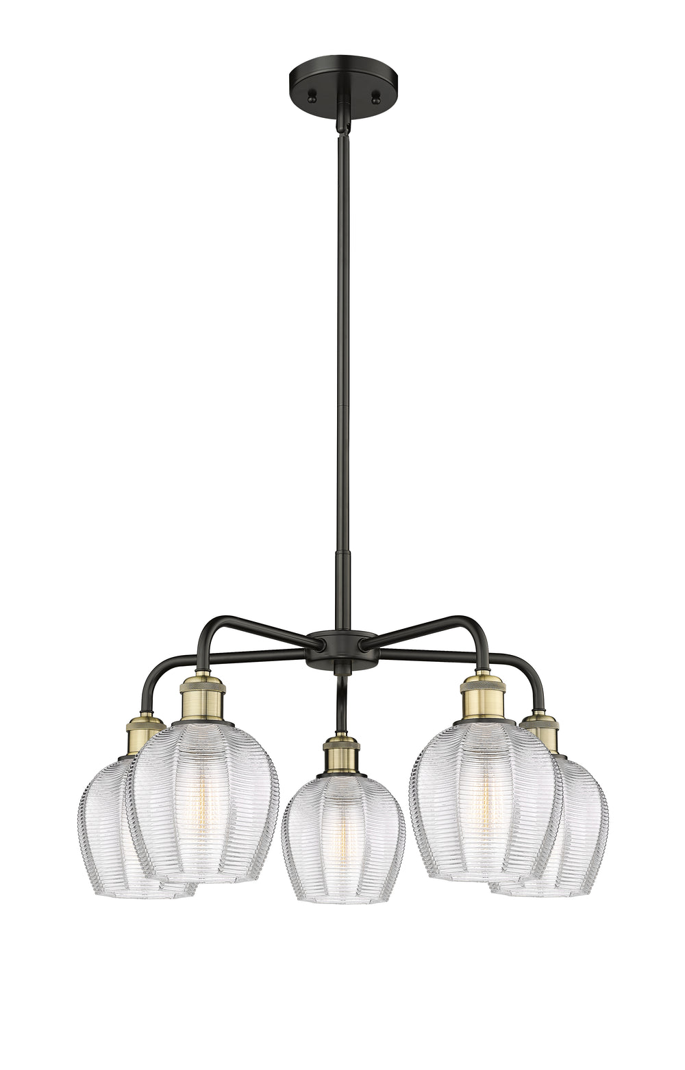 Innovations Lighting Norfolk 6" Chandelier - Black Antique Brass