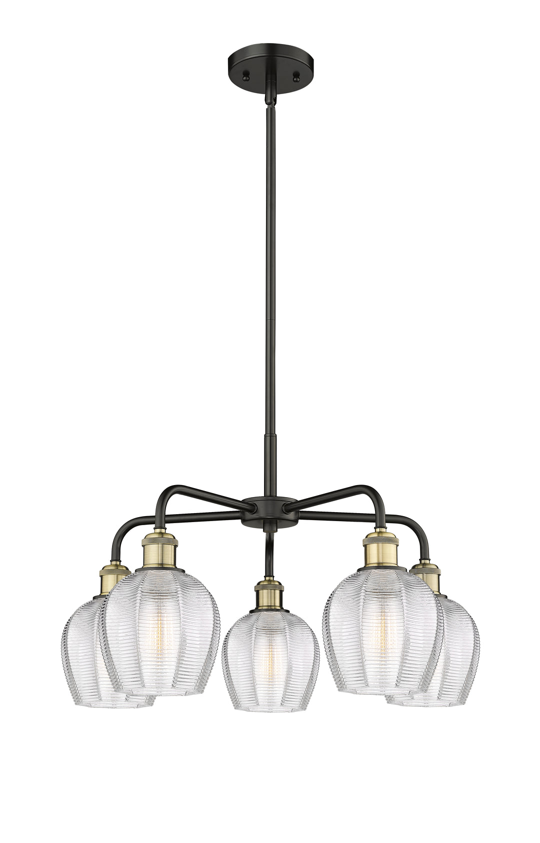 Innovations Lighting Norfolk 6" Chandelier - Black Antique Brass