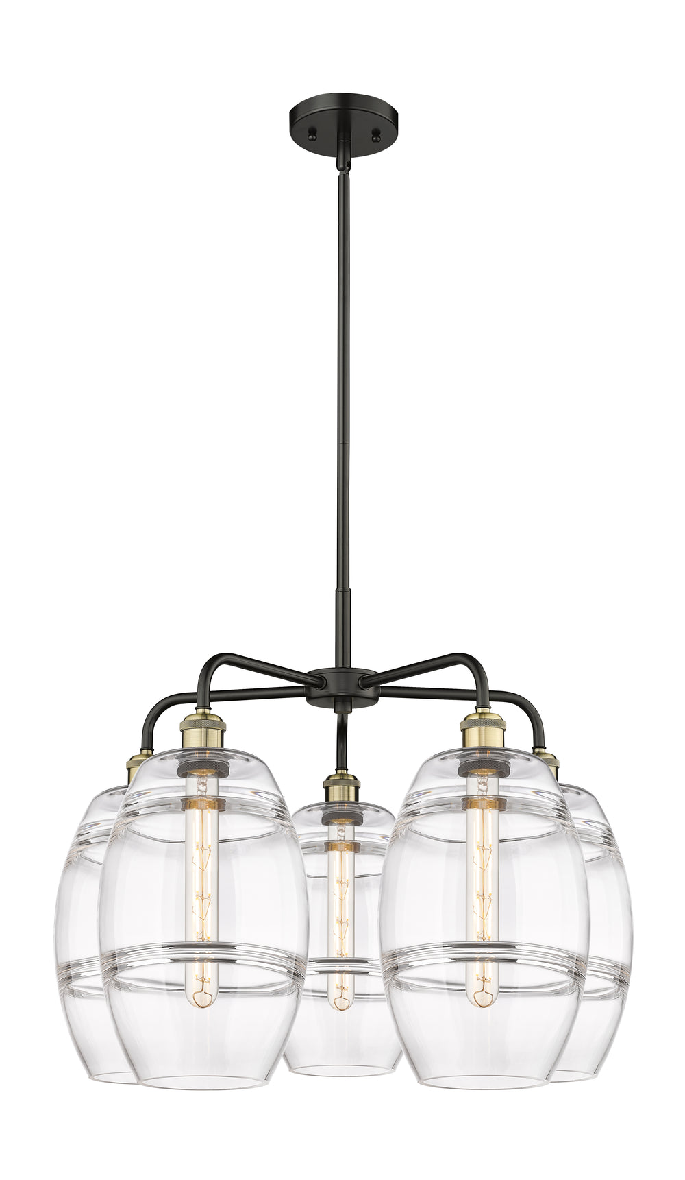 Innovations Lighting Vaz 8" Chandelier - Black Antique Brass