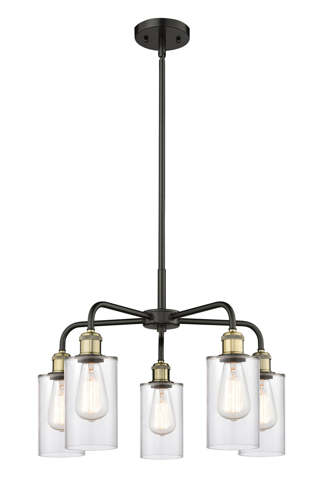 Innovations Lighting Clymer 4" Chandelier - Black Antique Brass