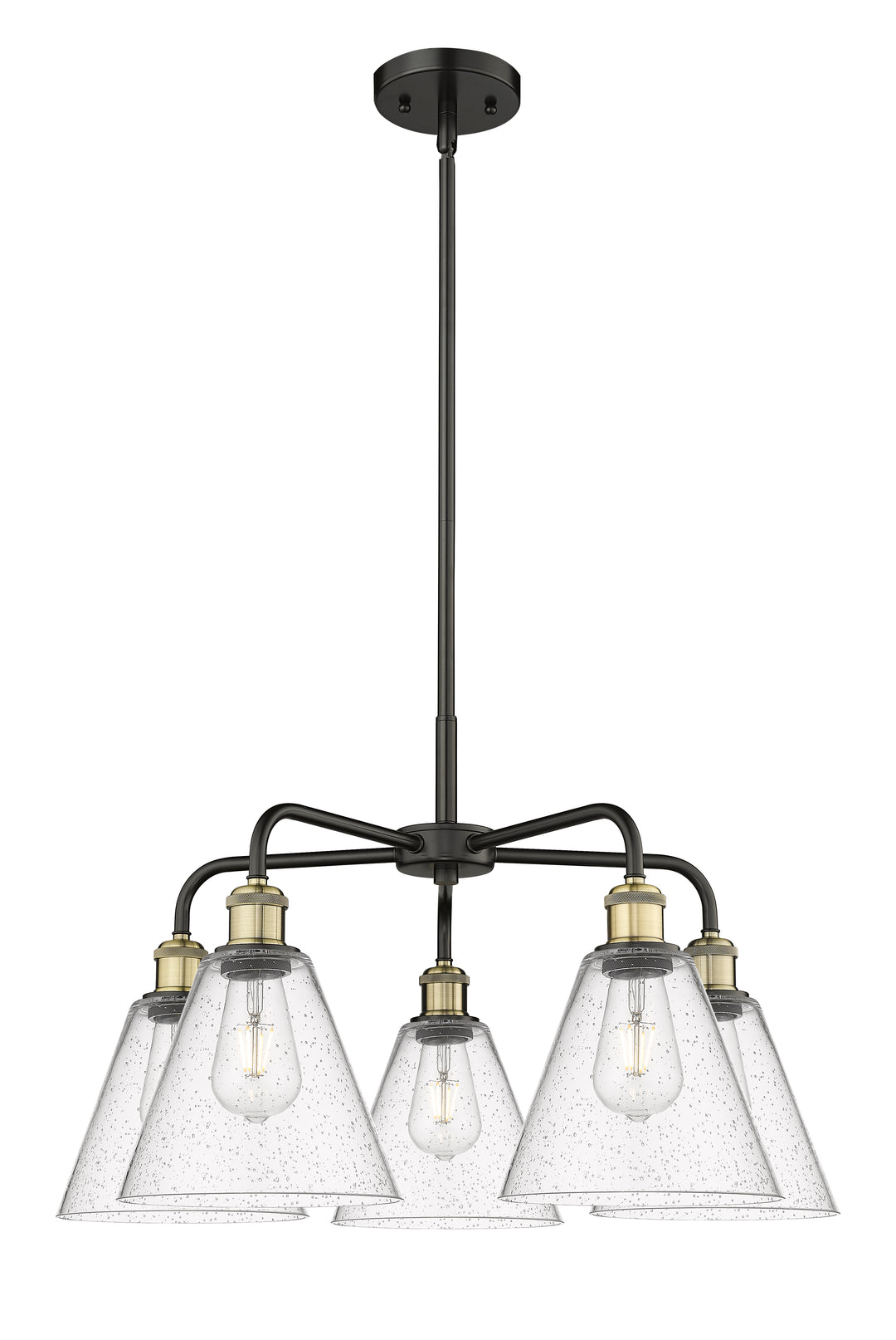 Innovations Lighting Berkshire Glass 8" Chandelier Chandeliers Innovations Lighting Black Antique Brass Seedy ; Glass Type: Seeded 