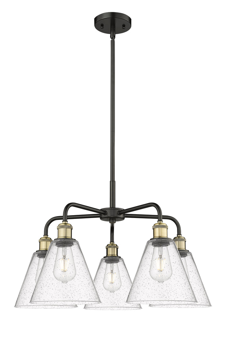 Innovations Lighting Berkshire Glass 8" Chandelier Chandeliers Innovations Lighting Black Antique Brass Seedy ; Glass Type: Seeded 