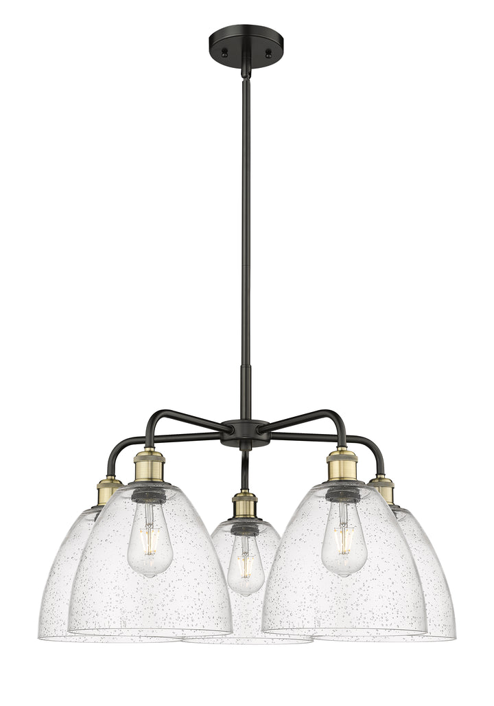 Innovations Lighting Bristol 9" Chandelier Chandeliers Innovations Lighting Black Antique Brass Seedy ; Glass Type: Seeded 