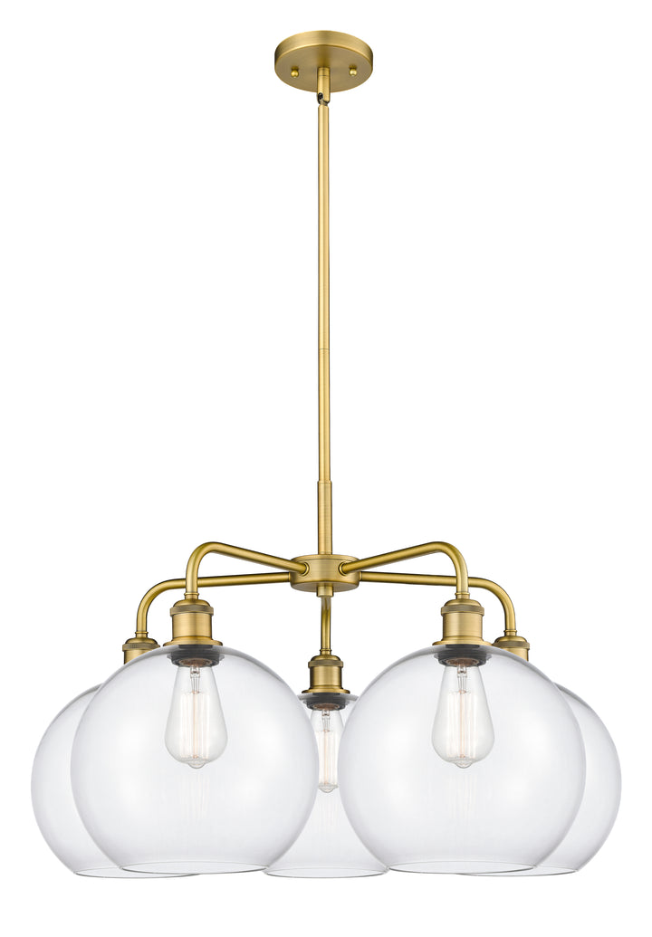 Innovations Lighting Athens 10" Chandelier Chandeliers Innovations Lighting Brushed Brass Clear ; Glass Type: Clear 