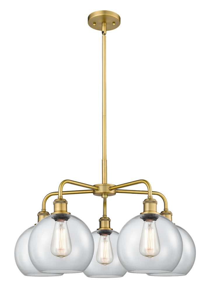 Innovations Lighting Athens 8" Chandelier Chandeliers Innovations Lighting Brushed Brass Clear ; Glass Type: Clear 