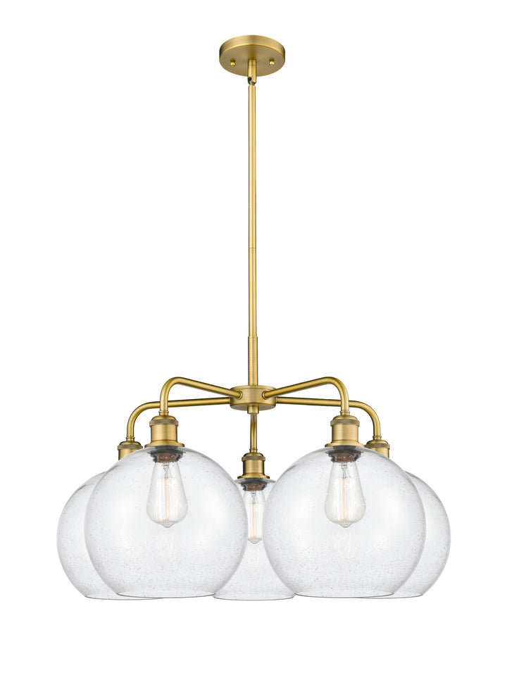 Innovations Lighting Athens 10" Chandelier Chandeliers Innovations Lighting Brushed Brass Seedy ; Glass Type: Seeded 