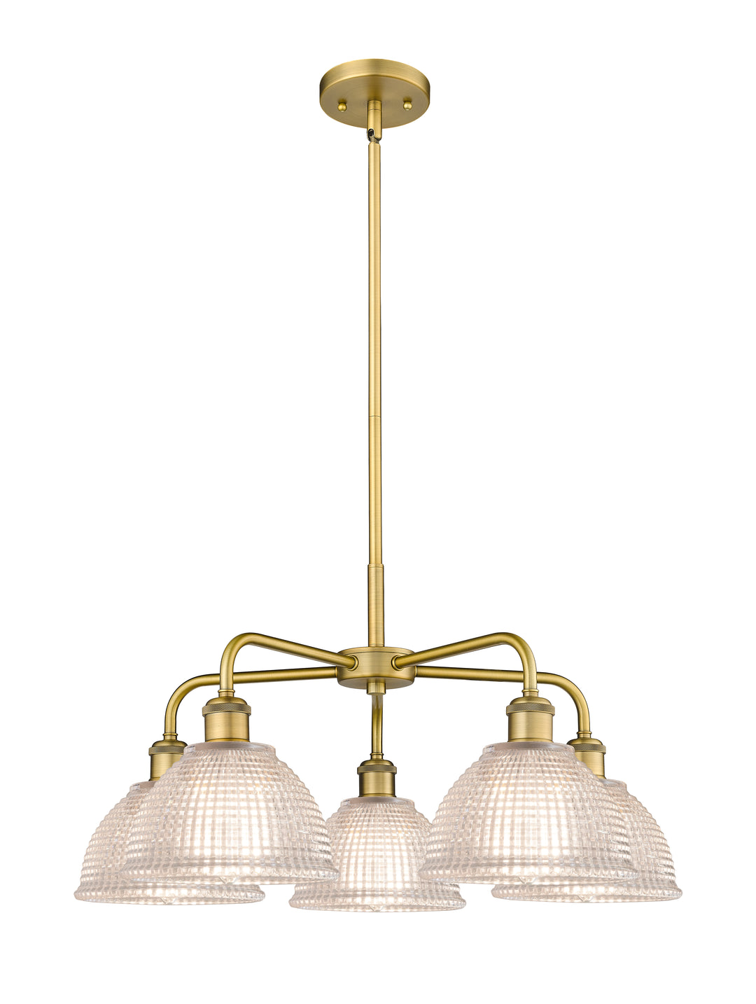 Innovations Lighting Arietta 8" Chandelier Chandeliers Innovations Lighting Brushed Brass Clear ; Glass Type: Transparent 