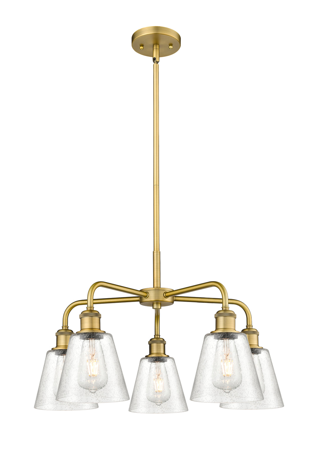 Innovations Lighting Caton 6" Chandelier - Brushed Brass Chandeliers Innovations Lighting Frosted ; Glass Type: Frosted  