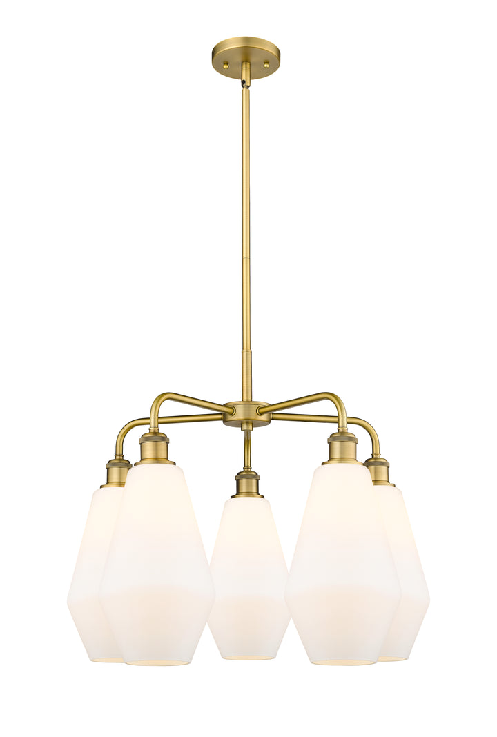 Innovations Lighting Cindyrella 7" Chandelier - Brushed Brass Chandeliers Innovations Lighting Cased Matte White ; Glass Type: White  