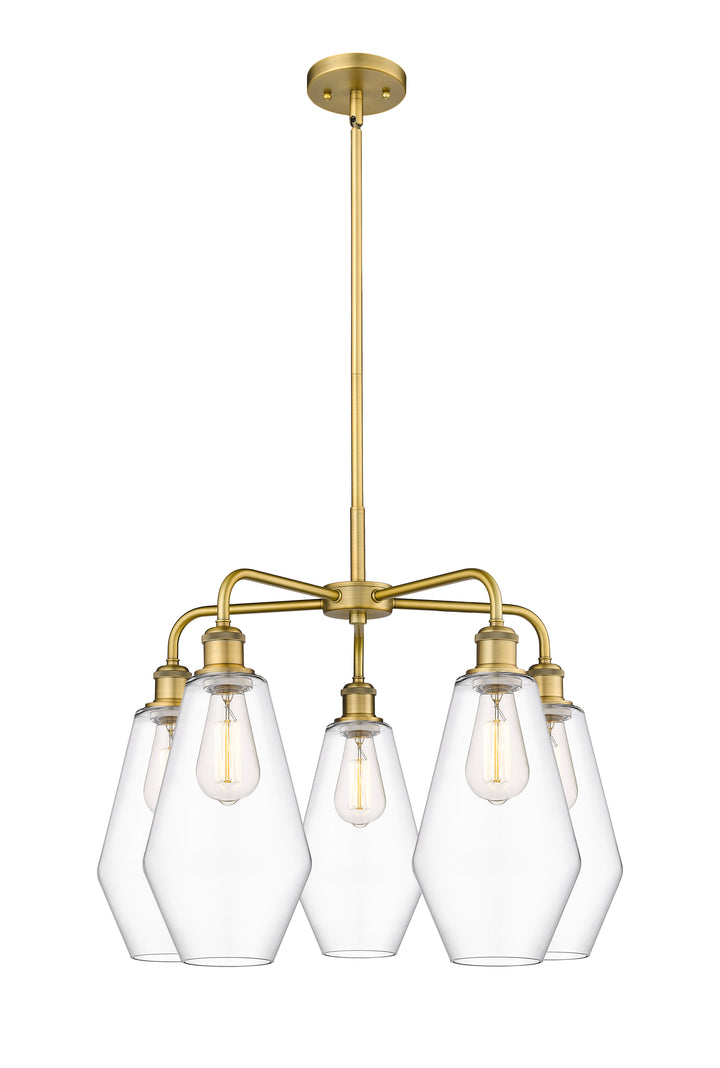 Innovations Lighting Cindyrella 7" Chandelier - Brushed Brass Chandeliers Innovations Lighting Clear ; Glass Type: Clear  