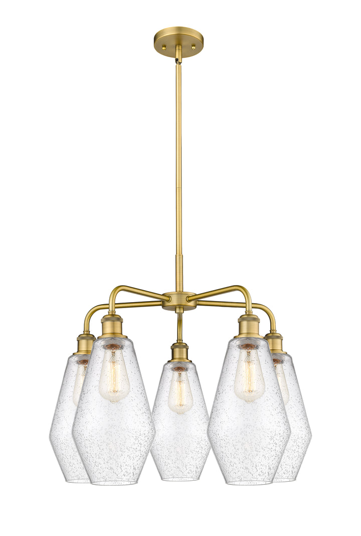 Innovations Lighting Cindyrella 7" Chandelier - Brushed Brass Chandeliers Innovations Lighting Seedy ; Glass Type: Seeded  