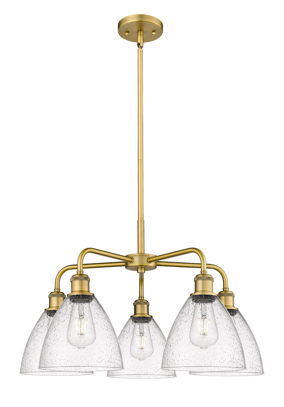 Innovations Lighting Bristol 7.5" Chandelier - Brushed Brass Chandeliers Innovations Lighting Seedy ; Glass Type: Seeded  