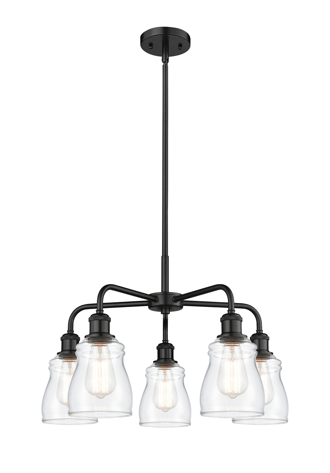 Innovations Lighting Ellery 5" Chandelier - Matte Black
