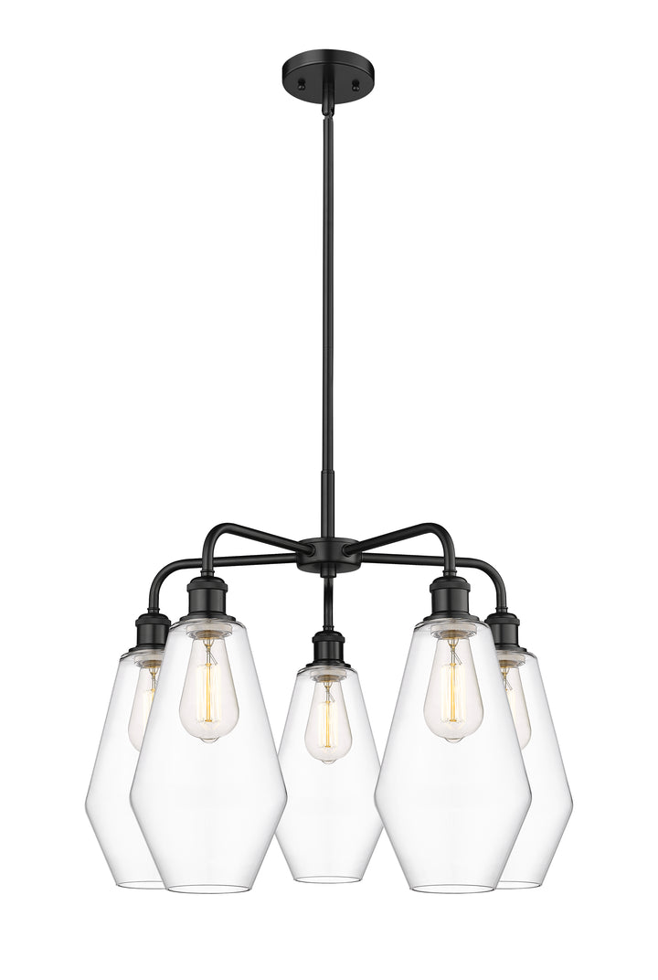 Innovations Lighting Cindyrella 7" Chandelier - Matte Black Chandeliers Innovations Lighting Clear ; Glass Type: Clear  