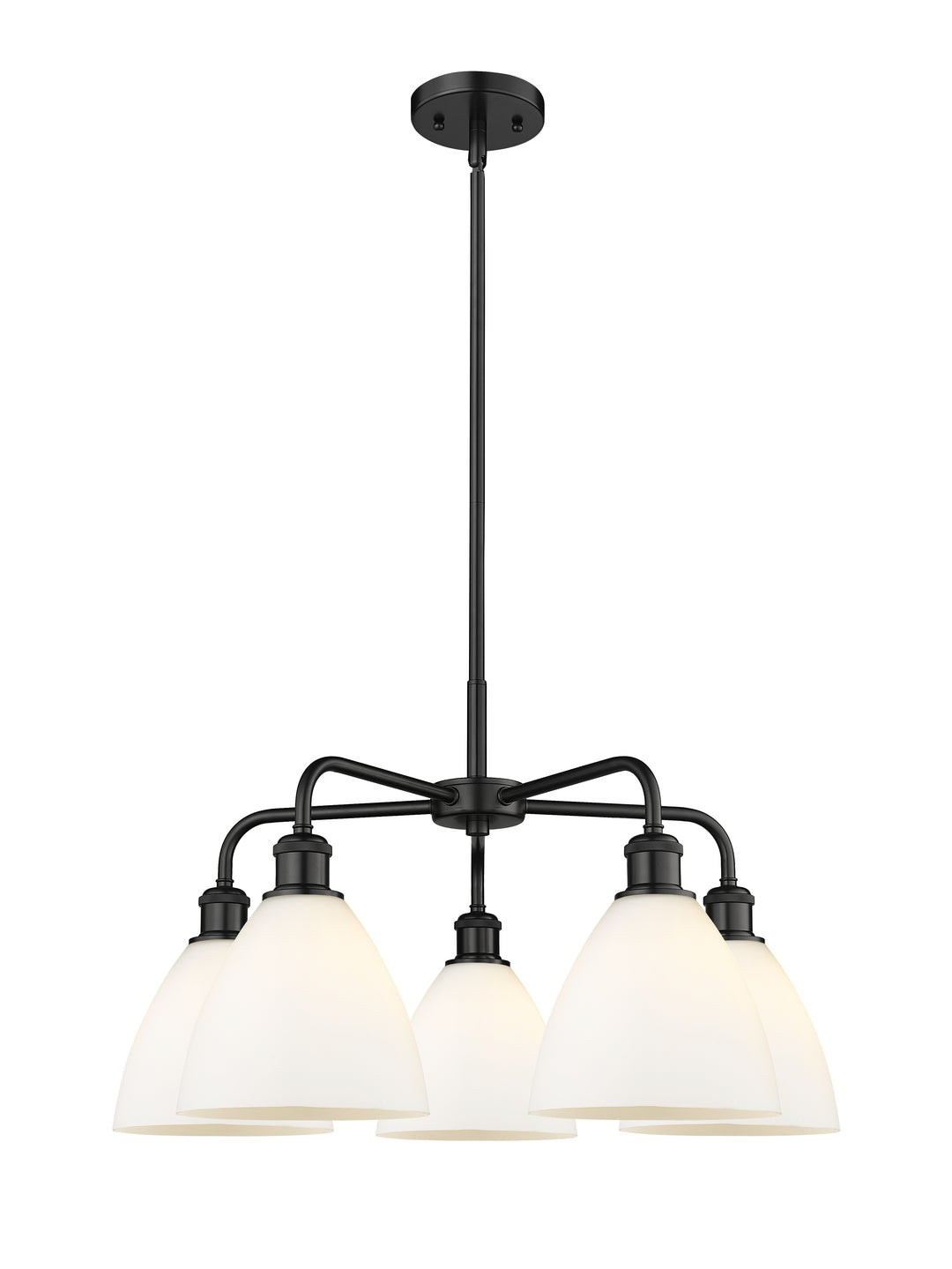 Innovations Lighting Bristol 7.5" Chandelier - Matte Black Chandeliers Innovations Lighting Matte White ; Glass Type: White  