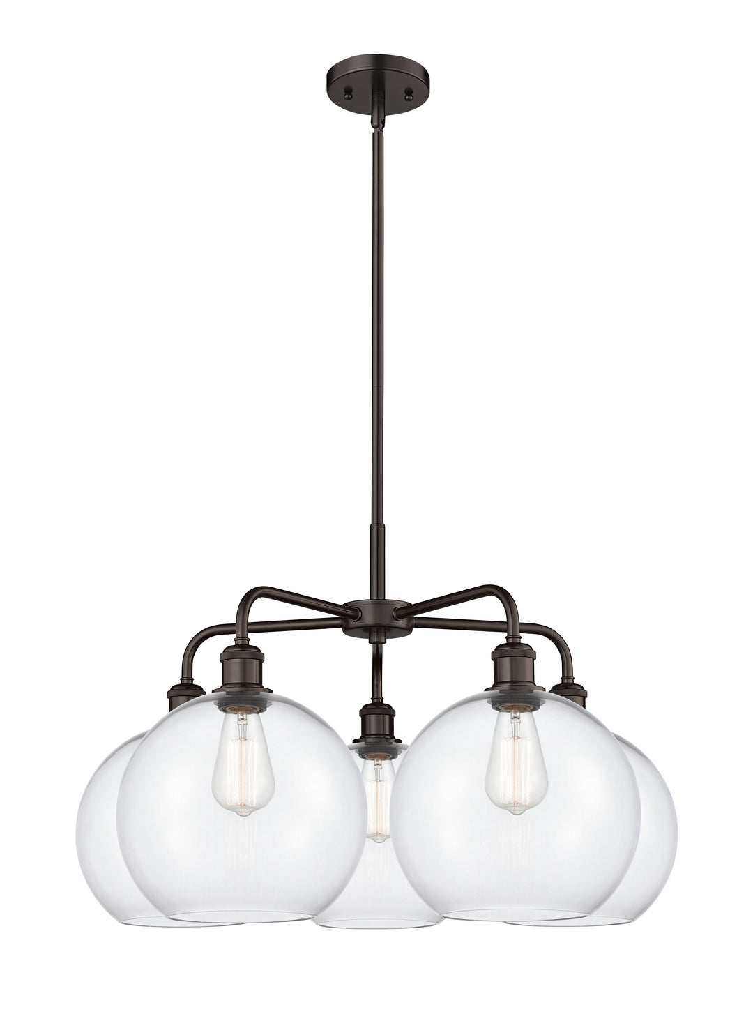 Innovations Lighting Athens 10" Chandelier Chandeliers Innovations Lighting Oil Rubbed Bronze Clear ; Glass Type: Clear 