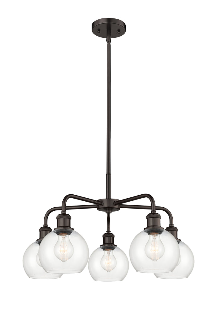 Innovations Lighting Athens 6" Chandelier Chandeliers Innovations Lighting Oil Rubbed Bronze Clear ; Glass Type: Clear 