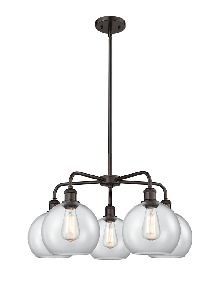 Innovations Lighting Athens 8" Chandelier Chandeliers Innovations Lighting Oil Rubbed Bronze Clear ; Glass Type: Clear 